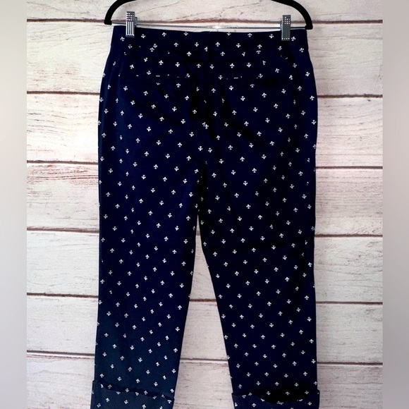 Intro “Love the Fit” Comfort Waist Ankle Pants – Size 6 – Navy with White Print - Picture 3 of 8